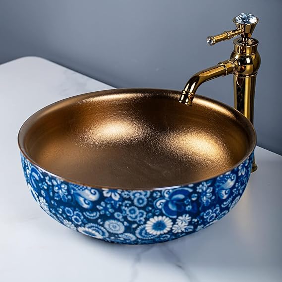 B Backline Ceramic Table Top, Counter Top Wash Basin 42 x 42 x 15.5 Cm