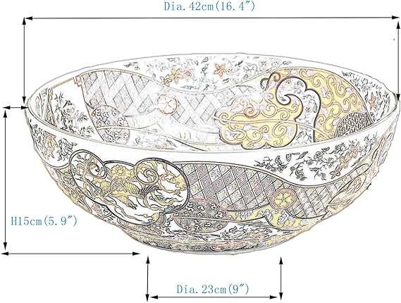 B Backline Mexican Ceramic Wash Basin | Designer Table Top wash basin | Countertop Basin Sink For Livingroom & Bathroom/Home/Office/Hotels 42 X 42 X 14 Cm.