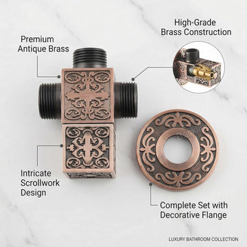 Backline Bronze Angle Stop Cock: 100% Solid Brass, Heavy-Duty Leakproof Valve for Bathroom, Kitchen & Toilet