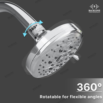 9 Function Overhead Shower Size- 4.5 Inch, Showerhead For Bathroom (Without Arm)