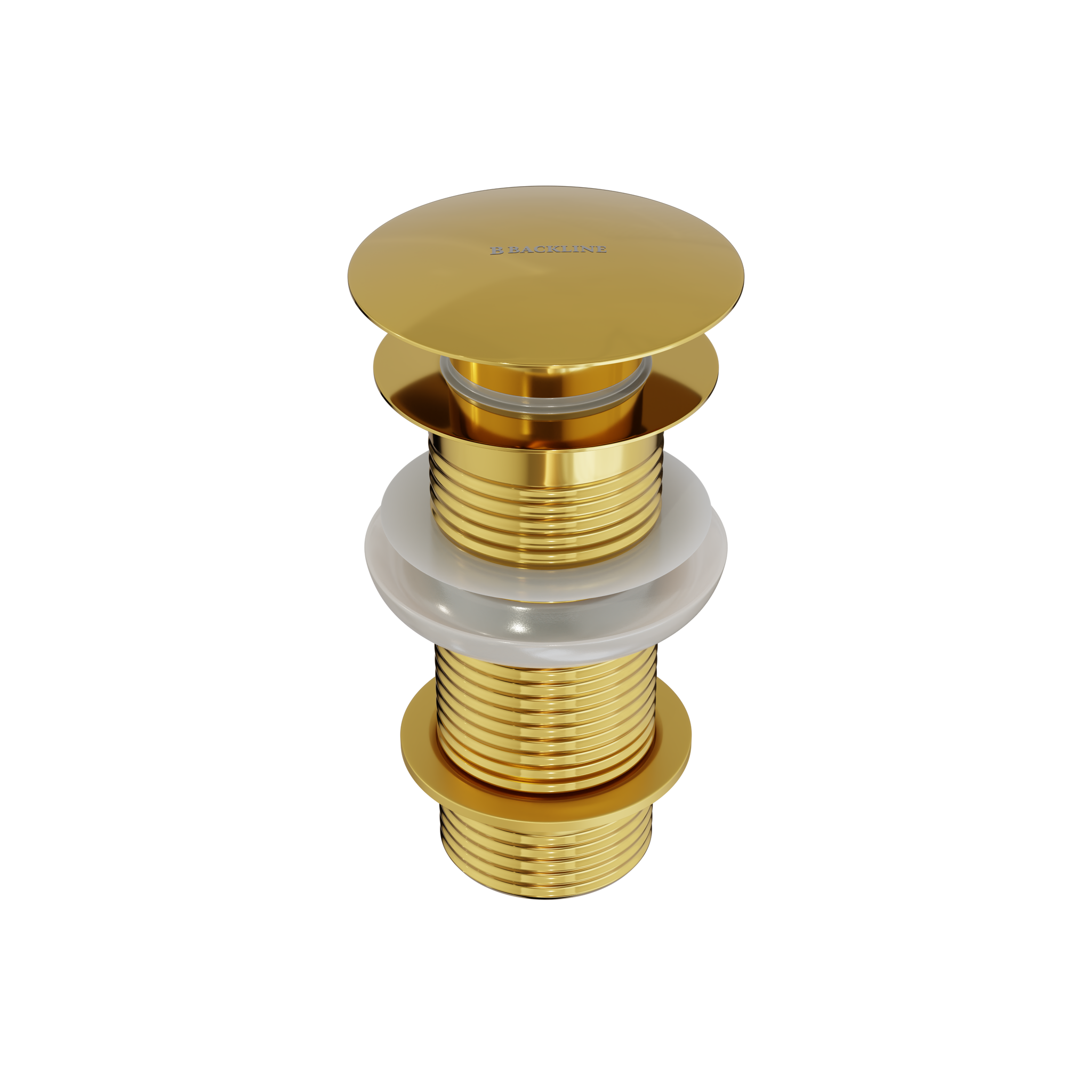 B Backline Brass Full Threaded Pop-Up Waste Coupling 5" Gold Color