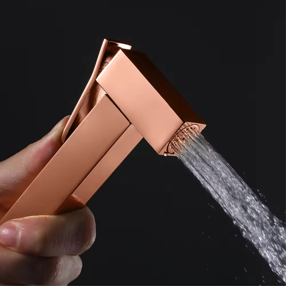 Toilet Jet Spray Health Faucet With Hose in Rose Gold Color