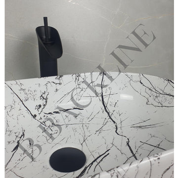 Ceramic Table Top Wash Basin 54 X 36 X 14.5 Cm (White Glossy Finish)