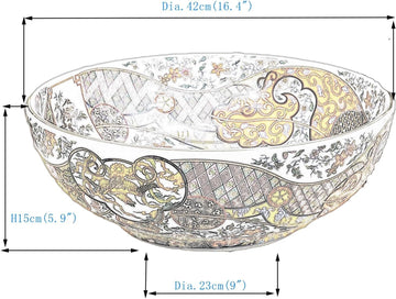 Ceramic Table Top Wash Basin Mexican Design 41 X 41 X 14 Cm
