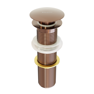 B Backline Ceramic Brass Full Threaded Pop Up Waste Coupling Rose Gold 7 Inch