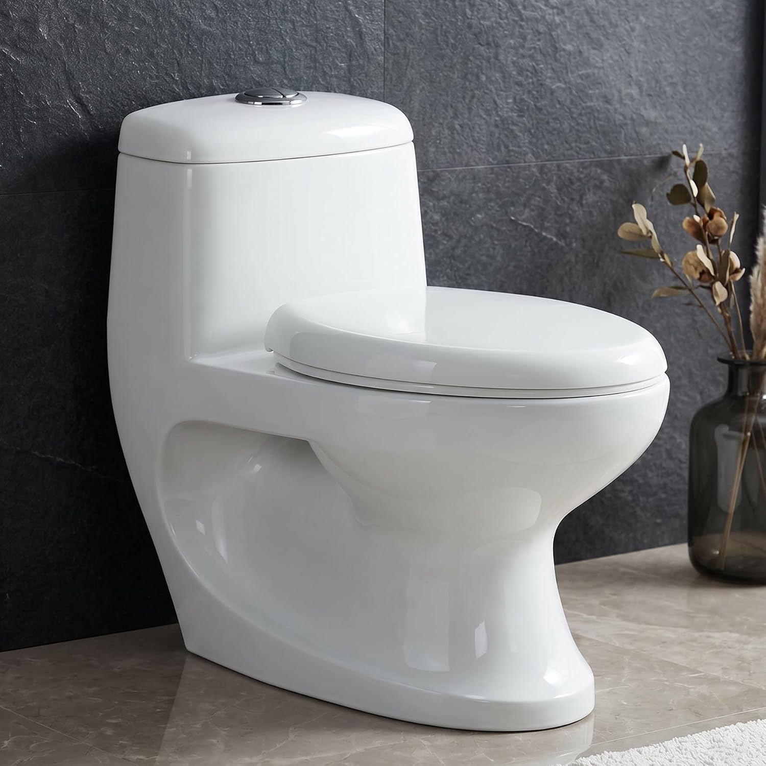 B Backline One-Piece Ceramic P-Trap Western Commode – Wall Outlet Floo