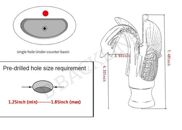 B Backline Brass Wash Basin Hot & Cold Basin Mixer Tap Antique Color