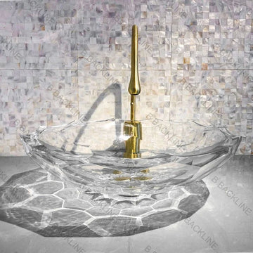 Luxury Glass Basin Table Top Wash Basin  Bathroom & Livingroom 45 X 45 X 11 CM