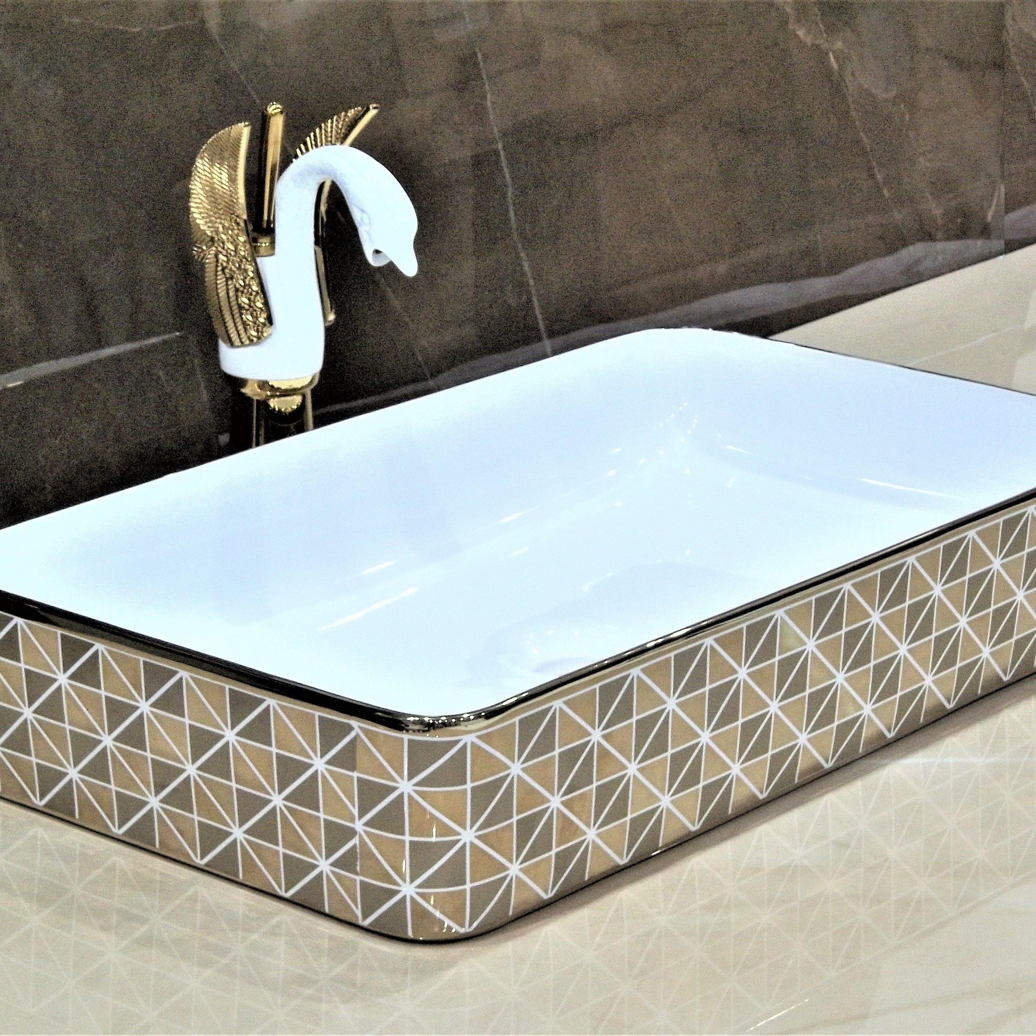 Table Top Designer Wash Basin 60 X 35 X 11 Cm - Bath Outlet
