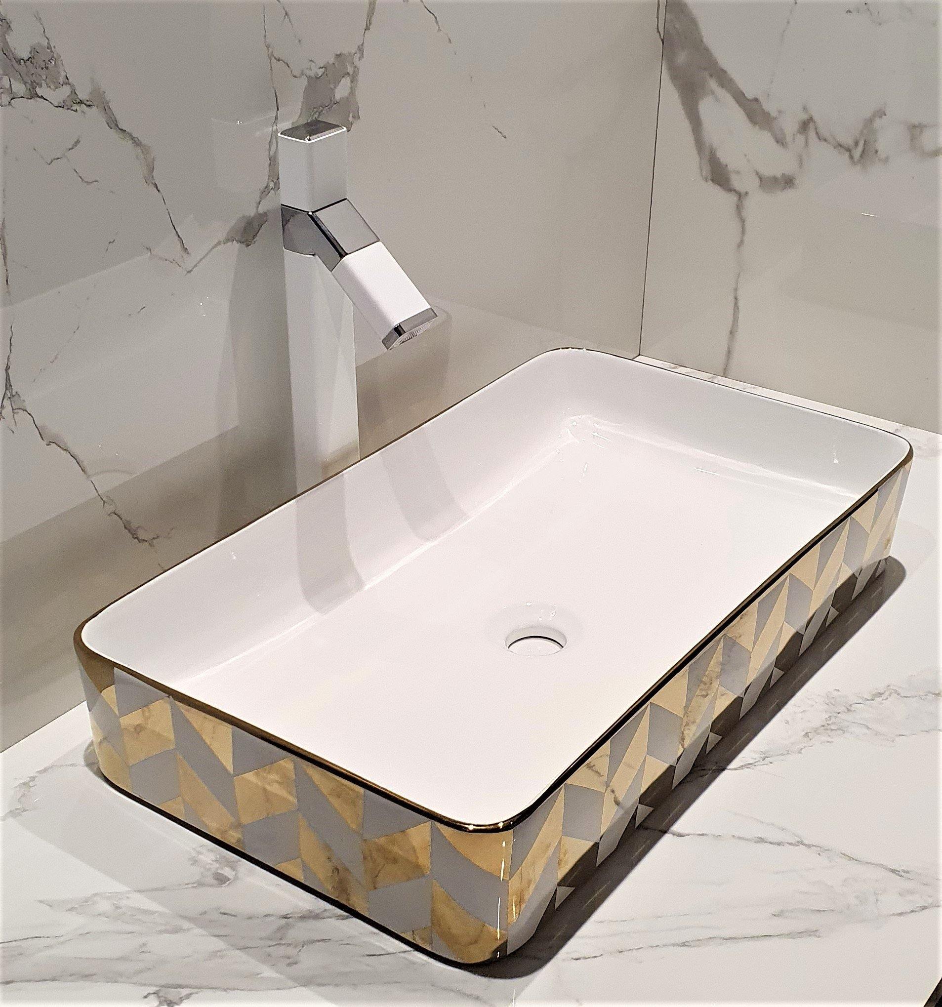 Table Top Designer Wash Basin 60 X 35 X 11 Cm - Bath Outlet
