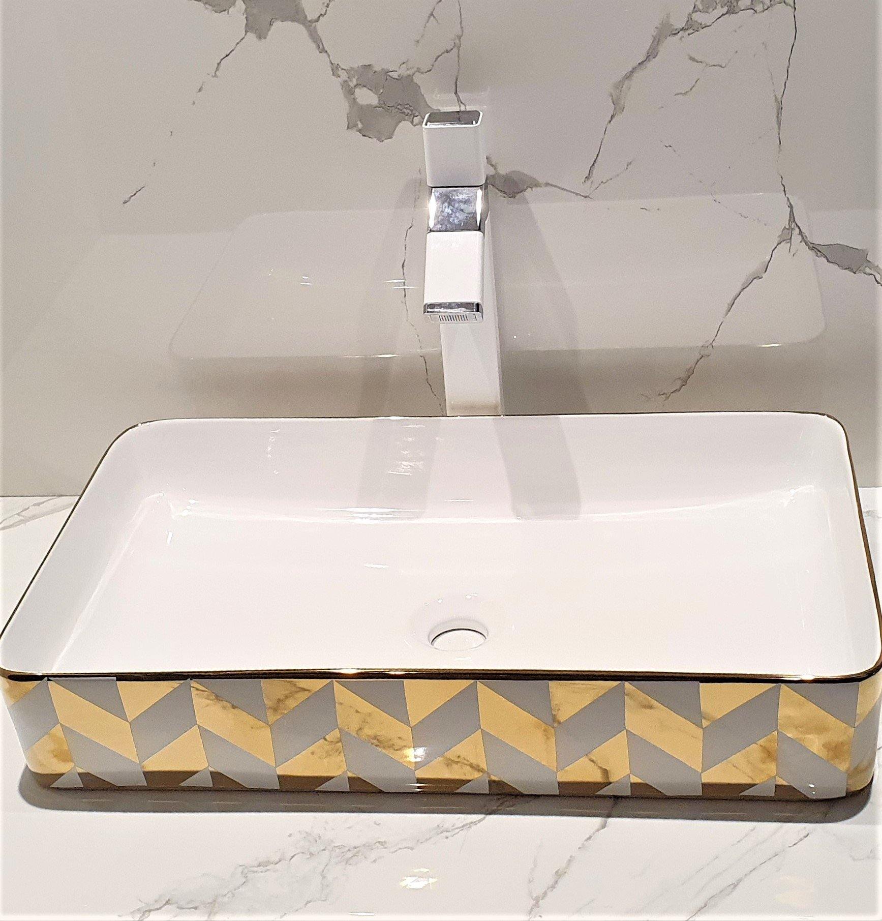 Table Top Designer Wash Basin 60 X 35 X 11 Cm - Bath Outlet