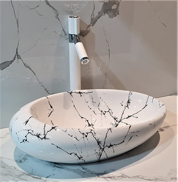 B Backline Ceramic Table Top Wash Basin 49x31 cm