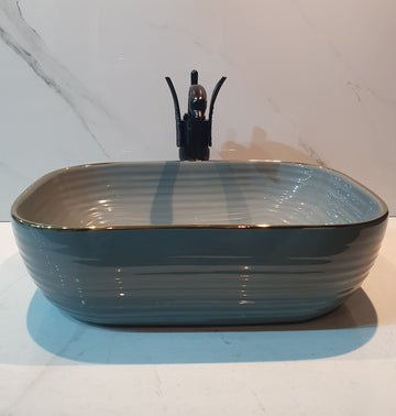 B Backline Ceramic Table Top Wash Basin 46x32 cm