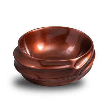 Table Top Premium Designer Ceramic Wash Basin/Vessel Oval Copper Color Designer for Bathroom 18 x 15 x 7 Inch (Copper Color) - Bath Outlet
