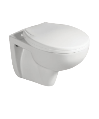 B Backline Ceramic Wall Mount , Wall Hung Western Toilet Commode White