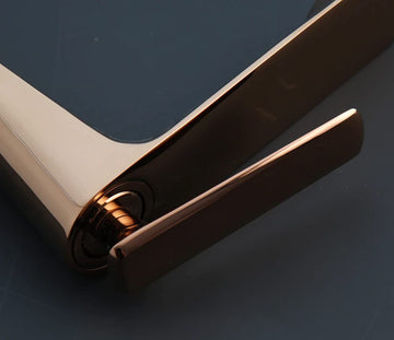 B Backline Single Lever Basin Mixer Tap Brass High Neck Long Body Sink Faucet For Bathroom Rosegold