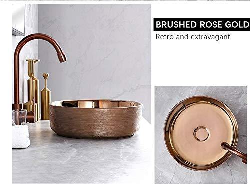 Table Top Wash Basin Bathroom in Rose Gold Color 35 x 35 CM - Bath Outlet