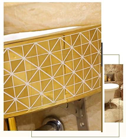 Ceramic Wall Hung or Wall Mount Corner Basin 14 x 14 Inch Glossy Finish Designer Bathroom Sink Golden White Color - Bath Outlet