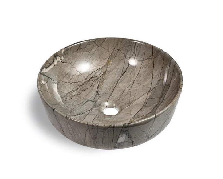 Ceramic Premium Desisgner Table Top Over Counter Vessel Sink Wash Basin for Bathroom 16 x 16 x 5 Inch - Bath Outlet