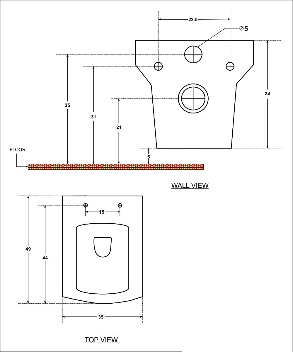 Wall Mount Commode Frame B Backline Ceramic Wall Mount , Wall Hung Western Toilet Commode With