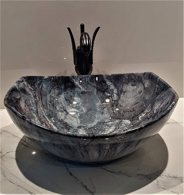 B Backline Ceramic Table Top, Counter Top Wash Basin 16 X 15 X 6 Inch