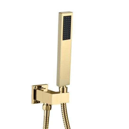 Hand Shower Facuet with 1.5 Shower Tube & Wall Hook (Gold) - Bath Outlet