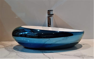 B Backline Ceramic Table Top, Counter Top Wash Basin 20 X 12.5 X 5.5 Inch