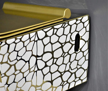 Ceramic Commode Wall Mount/Wall Hung Western Toilet/Commode/Water Closet/EWC/WC/European Commode with Soft Close Seat Cover in Gold Color - Bath Outlet