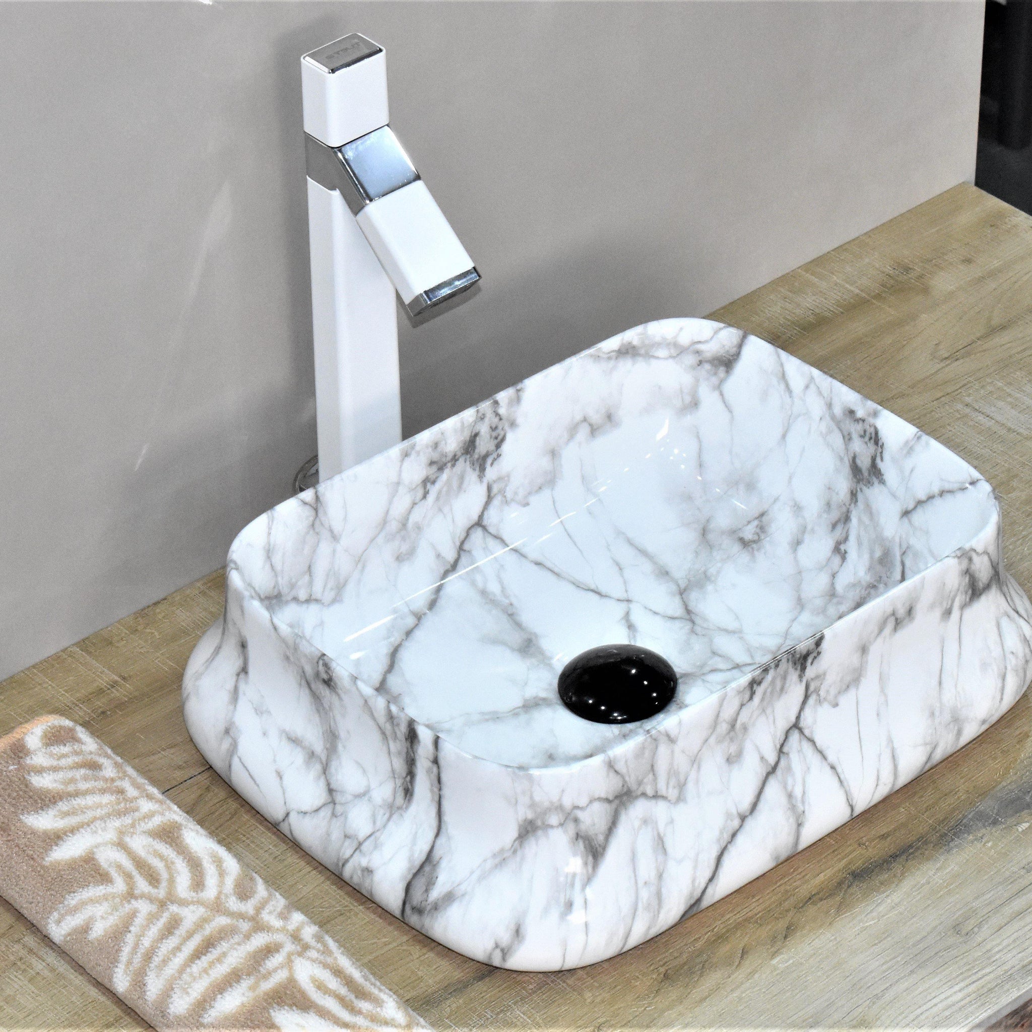 Table Top Designer Wash Basin / Vessel Sink For Bathroom 46 x 36 x 14 Cm - Bath Outlet