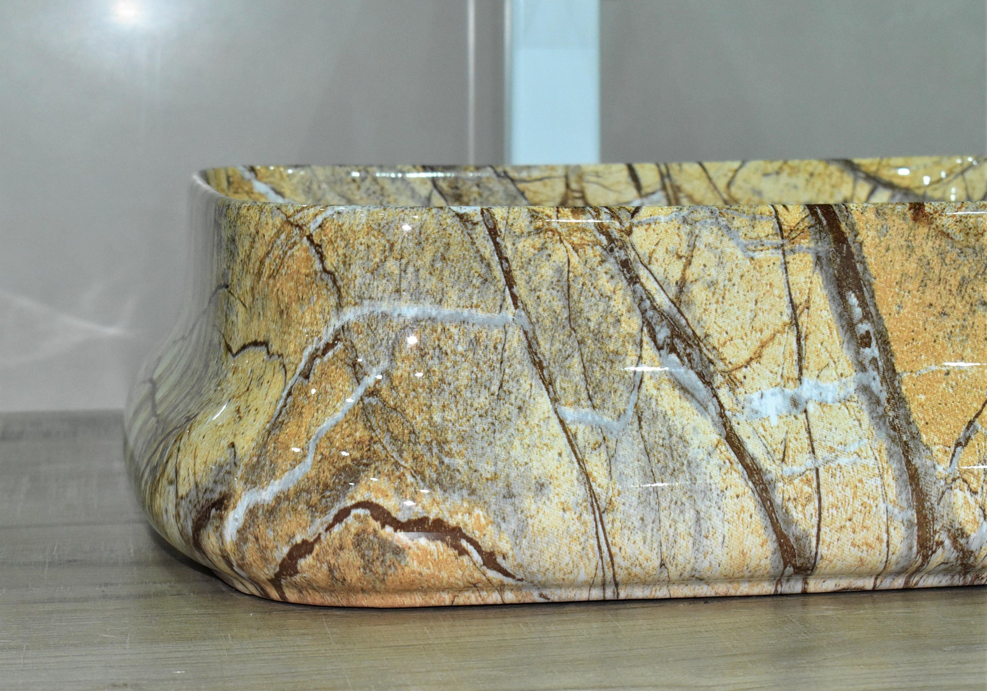 Table Top Designer Wash Basin / Vessel Sink For Bathroom 46 x 36 x 14 Cm - Bath Outlet