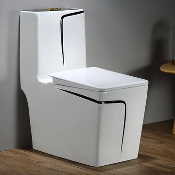 B Backline Ceramic Floor Mounted One-Piece Western Toilet Commode Water Closet