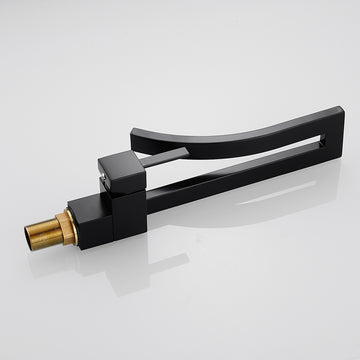 B Backline Brass Single Lever Basin Mixer Tap Faucet Black Matt