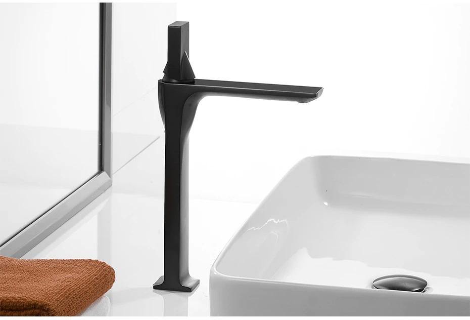 Buy Brass Wash Basin Hot & Cold Basin Mixer Tap Black Color at Bathoutlet.in