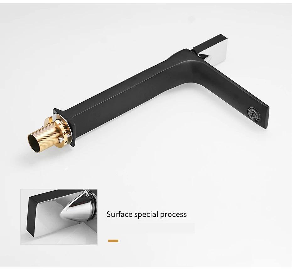 Buy Brass Wash Basin Hot & Cold Basin Mixer Tap Black Color at Bathoutlet.in