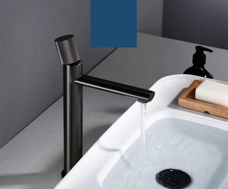 Buy Basin Sink Faucet Bathroom Single Hole Basin Mixer/Hot & Cold Wash Basin Long Body Mixer/Basin Tap Gold White Swan Faucet (Black) at Bathoutlet.in