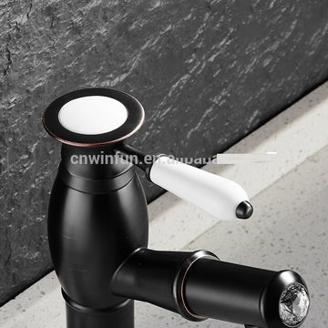 B Backline Brass Wash Basin Hot & Cold Basin Mixer Basin Tap Black White Color