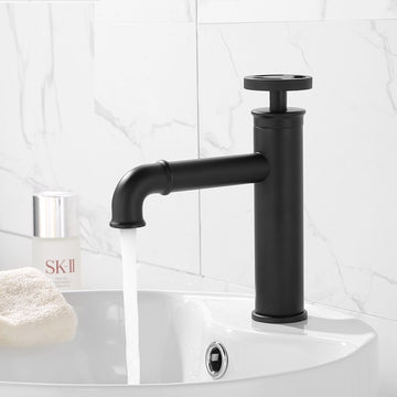 B Backline Brass Wash Basin Hot & Cold Basin Mixer Basin Tap Black Color