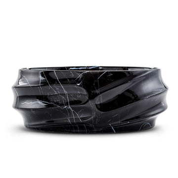 B Backline Ceramic Table Top, Counter Top Wash Basin 46 x 38 CM Black