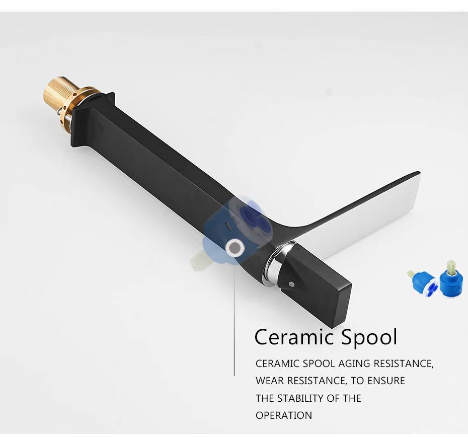 Buy Brass Wash Basin Hot & Cold Basin Mixer Tap Black Color at Bathoutlet.in