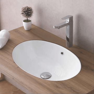 Ceramic Under Counter Oval Wash Basin 55 X 38 X 20 Cm - Bath Outlet