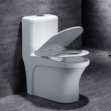 B Backline Ceramic One-Piece Toilet Western Commode White Color