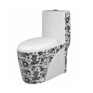B Backline Ceramic One-Piece Toilet Western Commode S Trap Outlet is from floor 26 X 14 X 29