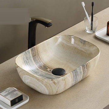 Table Top/Over Counter Wash Basin/Vessel Sink 46 X 33 X 13 Cm