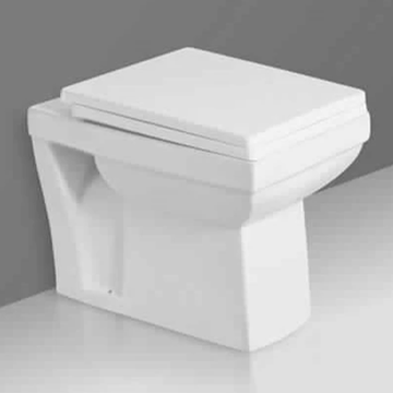 B Backline Ceramic Floor Mounted Western Toilet Commode S-Trap Outlet Is From Floor