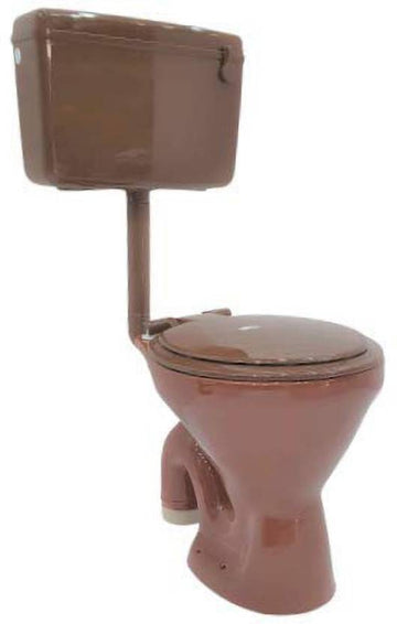 B Backline Ceramic Floor Mounted Toilet Commode With Flush Tank Brown