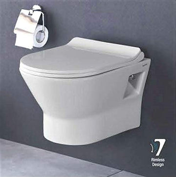 Combo Ceramic Wall Mount , Wall Hung Western Toilet Commode With Concealed Tank