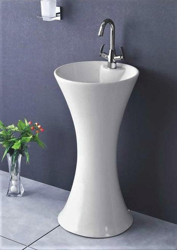 Ceramic Pedestal Free Sanding Wash Basin - Bath Outlet