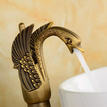 B Backline Brass Wash Basin Hot & Cold Basin Mixer Tap Antique Color