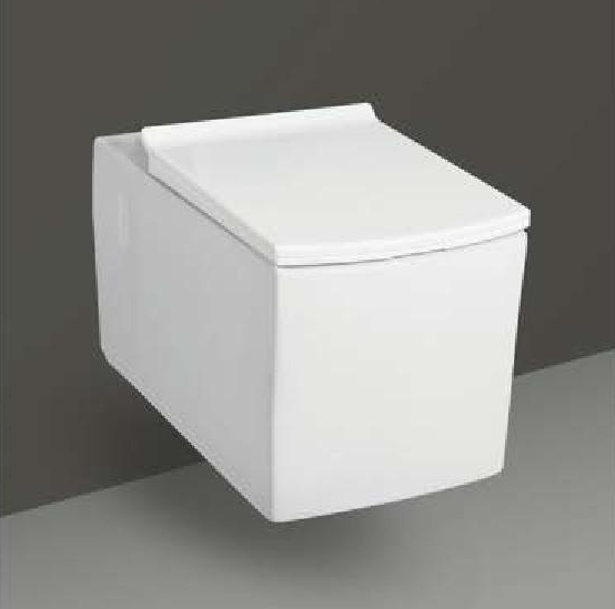 Wall Hung Western Toilet Commode P Trap With Soft Close Seat Cover - Bath Outlet