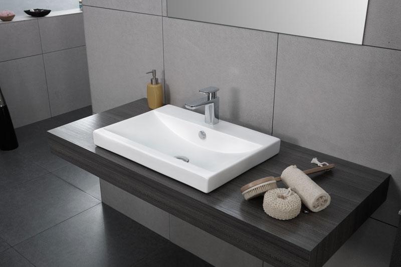 Ceramic Semi Under Counter Wash Basin 59 X 41 X 15 Cm - Bath Outlet